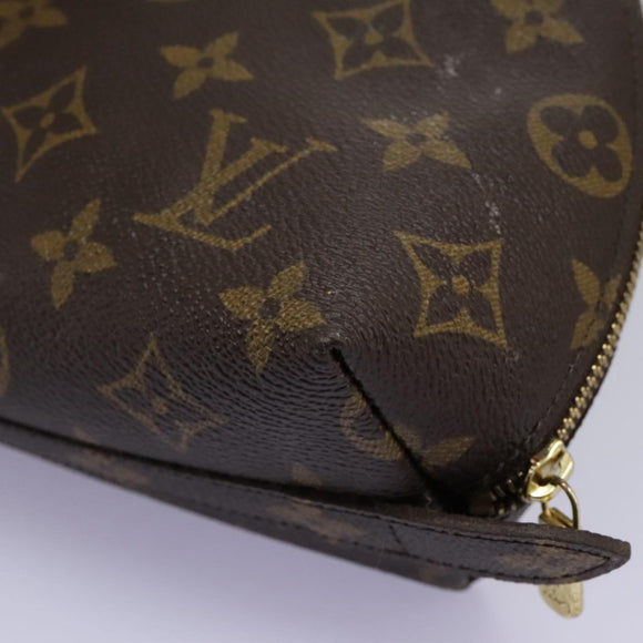 LOUIS VUITTON Monogram Trousse Demi Ronde Cosmetic Pouch M47520 LV Auth 112798