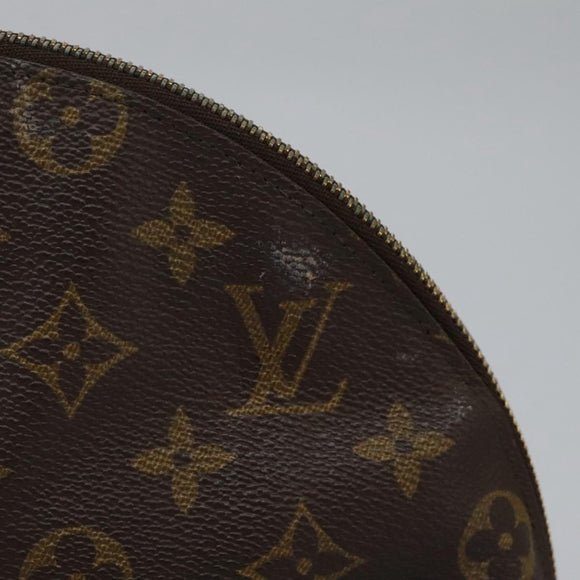 LOUIS VUITTON Monogram Trousse Demi Ronde Cosmetic Pouch M47520 LV Auth 112798