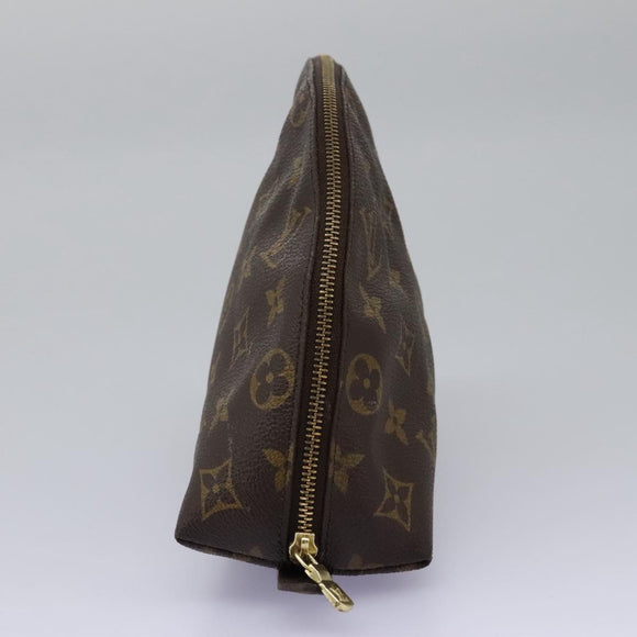 LOUIS VUITTON Monogram Trousse Demi Ronde Cosmetic Pouch M47520 LV Auth 112798