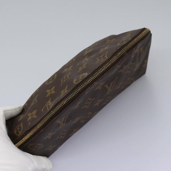 LOUIS VUITTON Monogram Trousse Demi Ronde Cosmetic Pouch M47520 LV Auth 112798