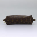 LOUIS VUITTON Monogram Trousse Demi Ronde Cosmetic Pouch M47520 LV Auth 112798-7