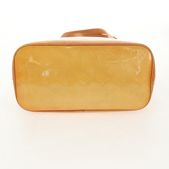 LOUIS VUITTON Monogram Vernis Houston Hand Bag Beige M91004 LV Auth 112823