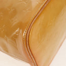LOUIS VUITTON Monogram Vernis Houston Hand Bag Beige M91004 LV Auth 112823-16