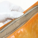 LOUIS VUITTON Monogram Vernis Houston Hand Bag Beige M91004 LV Auth 112823-19