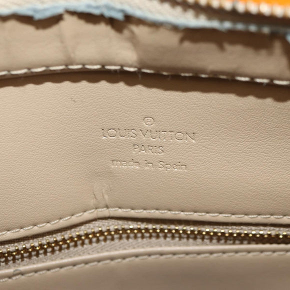 LOUIS VUITTON Monogram Vernis Houston Hand Bag Beige M91004 LV Auth 112823