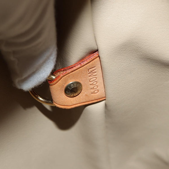 LOUIS VUITTON Monogram Vernis Houston Hand Bag Beige M91004 LV Auth 112823