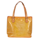 LOUIS VUITTON Monogram Vernis Houston Hand Bag Beige M91004 LV Auth 112823-2