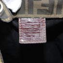 FENDI Zucca Canvas Tote Bag Brown Black Auth 112832-17