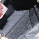 FENDI Zucca Canvas Tote Bag Brown Black Auth 112832-11