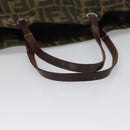 FENDI Zucca Canvas Tote Bag Brown Black Auth 112832-7