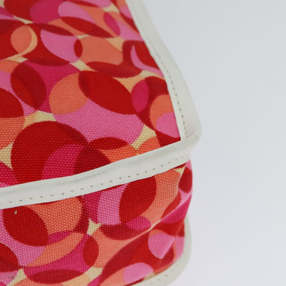 CELINE Shoulder Bag Canvas Red Auth 112849V