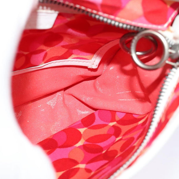 CELINE Shoulder Bag Canvas Red Auth 112849V