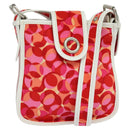 CELINE Shoulder Bag Canvas Red Auth 112849V-1