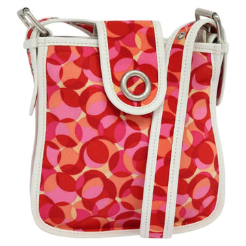 CELINE Shoulder Bag Canvas Red Auth 112849V