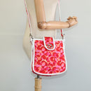 CELINE Shoulder Bag Canvas Red Auth 112849V-22