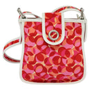 CELINE Shoulder Bag Canvas Red Auth 112849V-13