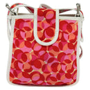 CELINE Shoulder Bag Canvas Red Auth 112849V-2