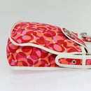 CELINE Shoulder Bag Canvas Red Auth 112849V-4