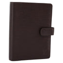 LOUIS VUITTON Epi Agenda MM Day Planner Cover Mocha R2004D LV Auth 112853-1