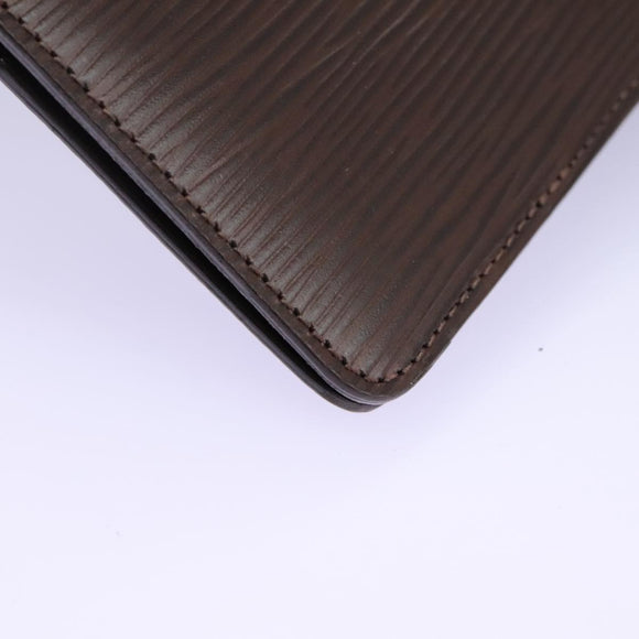 LOUIS VUITTON Epi Agenda MM Day Planner Cover Mocha R2004D LV Auth 112853
