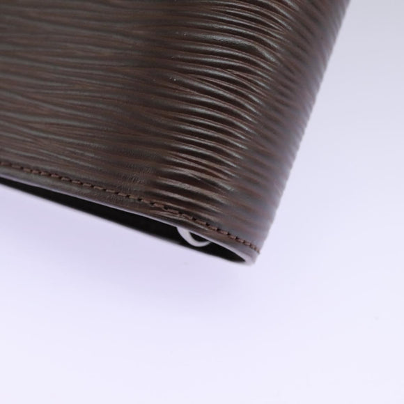 LOUIS VUITTON Epi Agenda MM Day Planner Cover Mocha R2004D LV Auth 112853