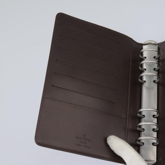 LOUIS VUITTON Epi Agenda MM Day Planner Cover Mocha R2004D LV Auth 112853