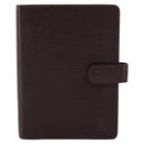 LOUIS VUITTON Epi Agenda MM Day Planner Cover Mocha R2004D LV Auth 112853-13