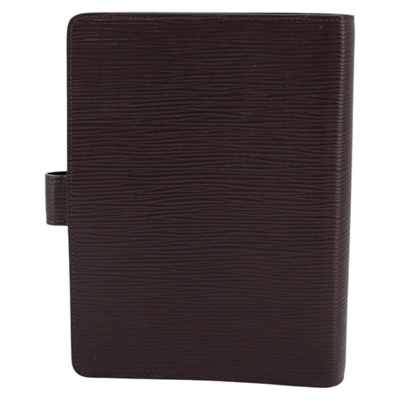 LOUIS VUITTON Epi Agenda MM Day Planner Cover Mocha R2004D LV Auth 112853