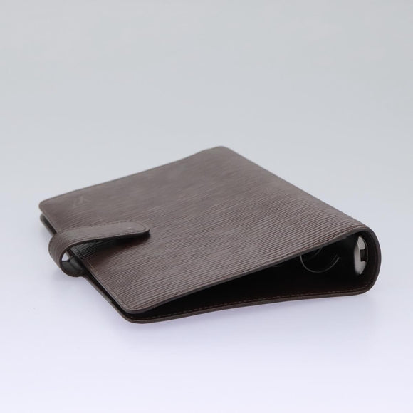 LOUIS VUITTON Epi Agenda MM Day Planner Cover Mocha R2004D LV Auth 112853