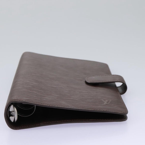 LOUIS VUITTON Epi Agenda MM Day Planner Cover Mocha R2004D LV Auth 112853