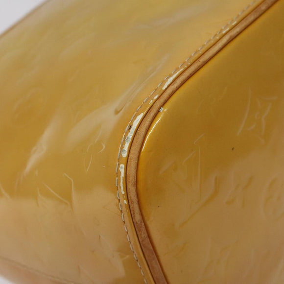 LOUIS VUITTON Monogram Vernis Houston Hand Bag Beige M91004 LV Auth 112869