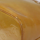 LOUIS VUITTON Monogram Vernis Houston Hand Bag Beige M91004 LV Auth 112869-15