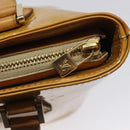 LOUIS VUITTON Monogram Vernis Houston Hand Bag Beige M91004 LV Auth 112869-18