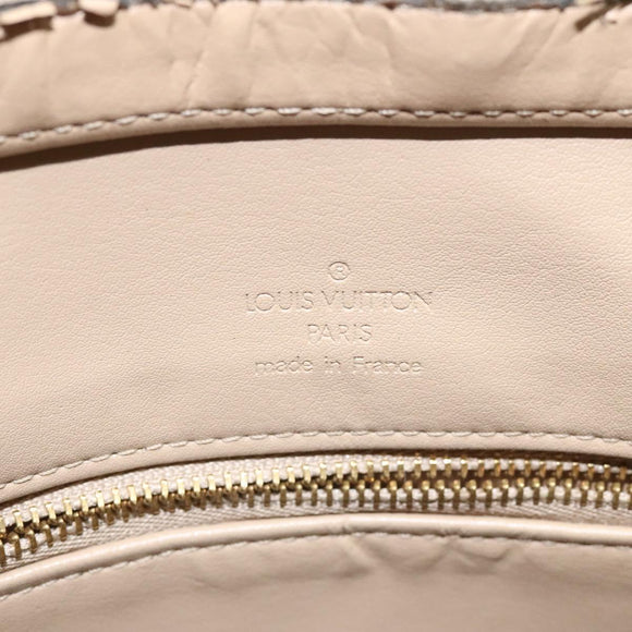 LOUIS VUITTON Monogram Vernis Houston Hand Bag Beige M91004 LV Auth 112869