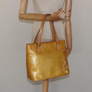 LOUIS VUITTON Monogram Vernis Houston Hand Bag Beige M91004 LV Auth 112869-23