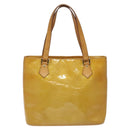 LOUIS VUITTON Monogram Vernis Houston Hand Bag Beige M91004 LV Auth 112869-13