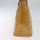 LOUIS VUITTON Monogram Vernis Houston Hand Bag Beige M91004 LV Auth 112869-3