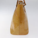 LOUIS VUITTON Monogram Vernis Houston Hand Bag Beige M91004 LV Auth 112869-4