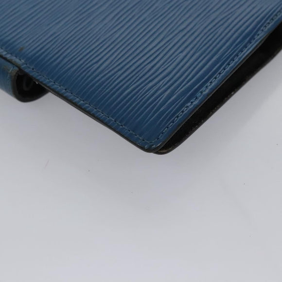 LOUIS VUITTON Epi Agenda PM Day Planner Cover Blue R20055 LV Auth 112872