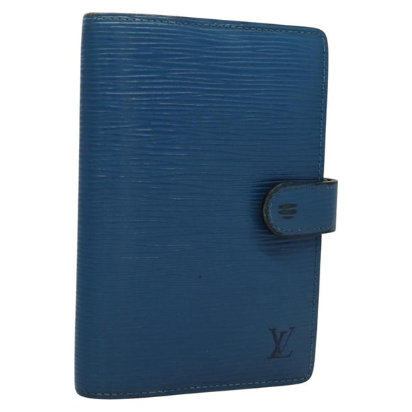 LOUIS VUITTON Epi Agenda PM Day Planner Cover Blue R20055 LV Auth 112872