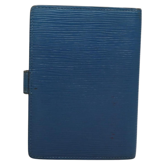 LOUIS VUITTON Epi Agenda PM Day Planner Cover Blue R20055 LV Auth 112872