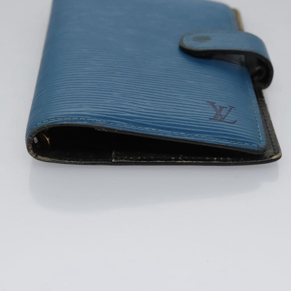 LOUIS VUITTON Epi Agenda PM Day Planner Cover Blue R20055 LV Auth 112872