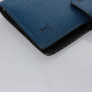 LOUIS VUITTON Epi Agenda PM Day Planner Cover Blue R20055 LV Auth 112872-15