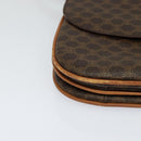 CELINE Macadam Canvas Shoulder Bag PVC Leather Brown Gold Auth 112874-9