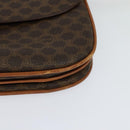 CELINE Macadam Canvas Shoulder Bag PVC Leather Brown Gold Auth 112874-14