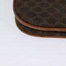 CELINE Macadam Canvas Shoulder Bag PVC Leather Brown Gold Auth 112874-15