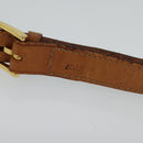 CELINE Macadam Canvas Shoulder Bag PVC Leather Brown Gold Auth 112874-12