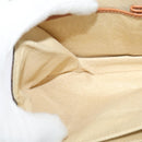 CELINE Macadam Canvas Shoulder Bag PVC Leather Brown Gold Auth 112874-20