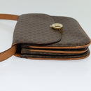 CELINE Macadam Canvas Shoulder Bag PVC Leather Brown Gold Auth 112874-3