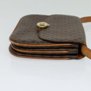 CELINE Macadam Canvas Shoulder Bag PVC Leather Brown Gold Auth 112874-4